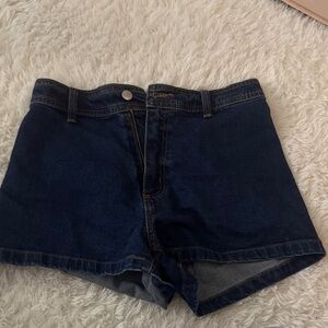 Dark Blue Denim Women's Shorts